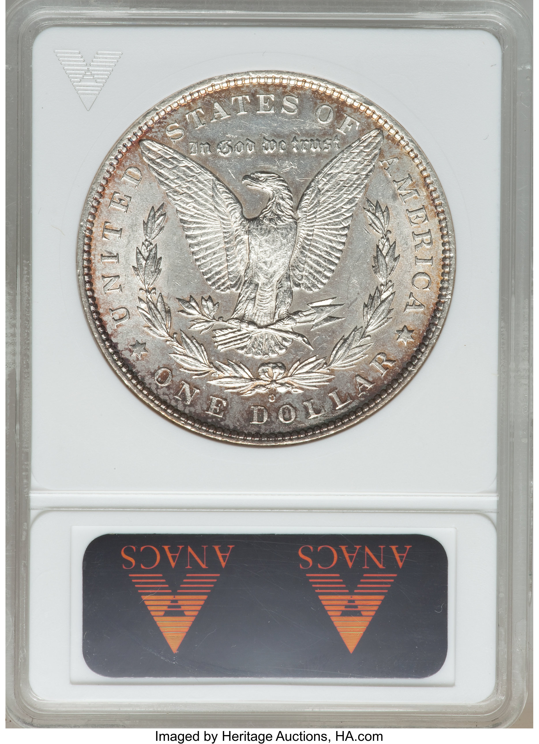 image for: 1880-O $1 MS60 ANACS.  VAM-7. NGC Census: (0/0). PCGS Population (1/28)....