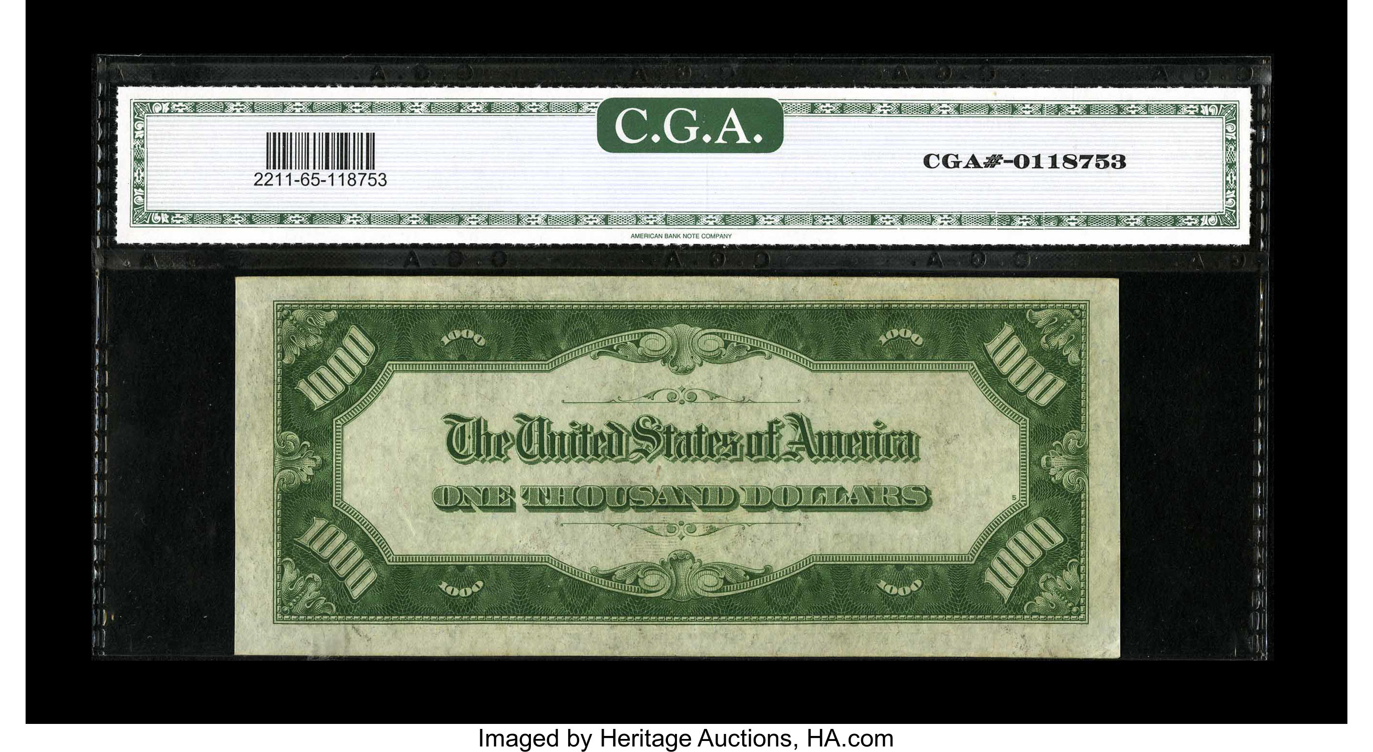 image for: Fr. 2211-F $1000 1934 Federal Reserve Note. CGA Gem Uncirculated 65....