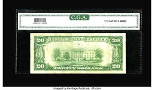 image for: Fr. 2402* $20 1928 Gold Certificate. CGA Very Fine 20....