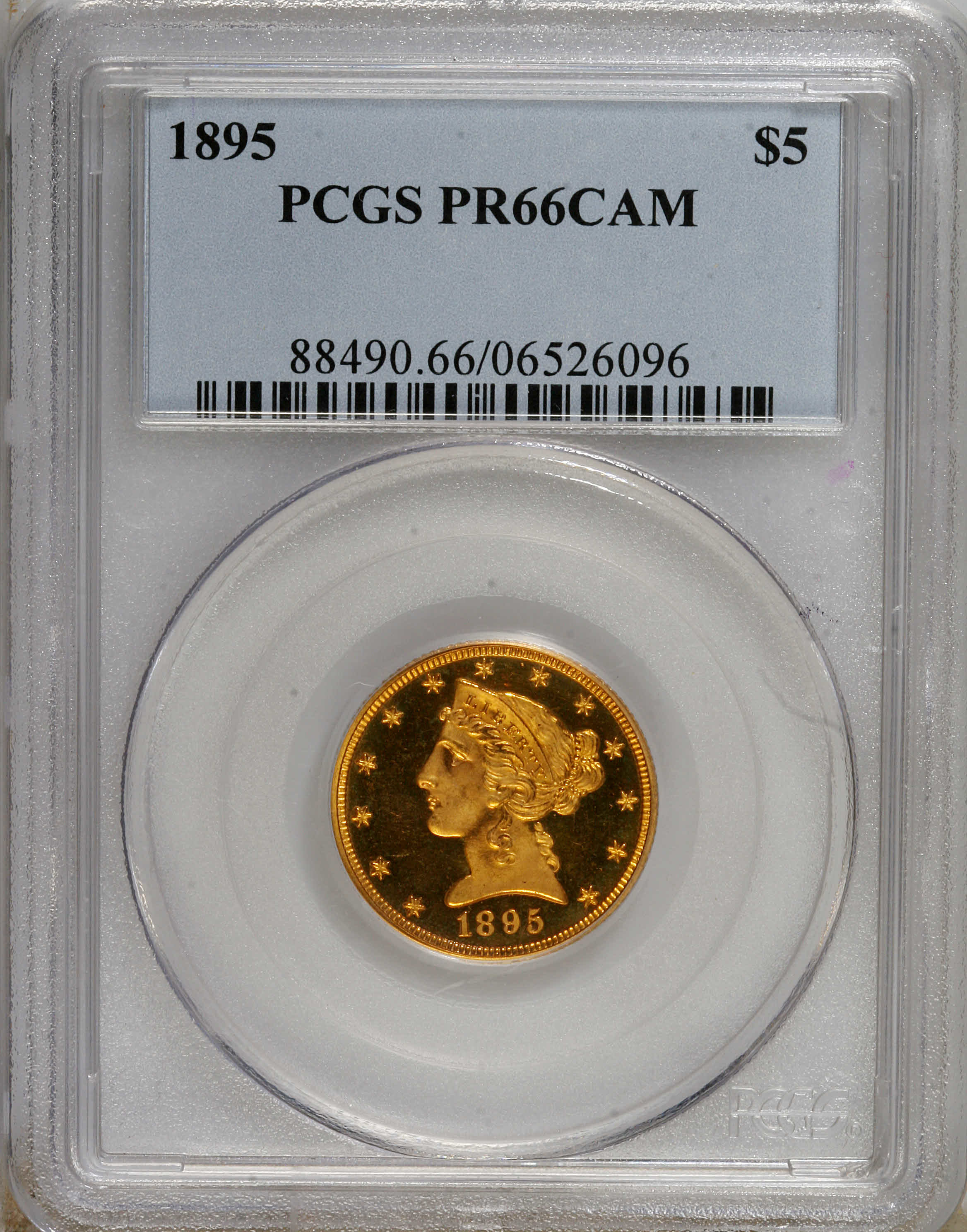 image for: 1895 $5 PR66 Cameo PCGS....