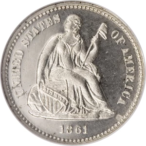 image for: 1861 H10C PR65 Cameo NGC....