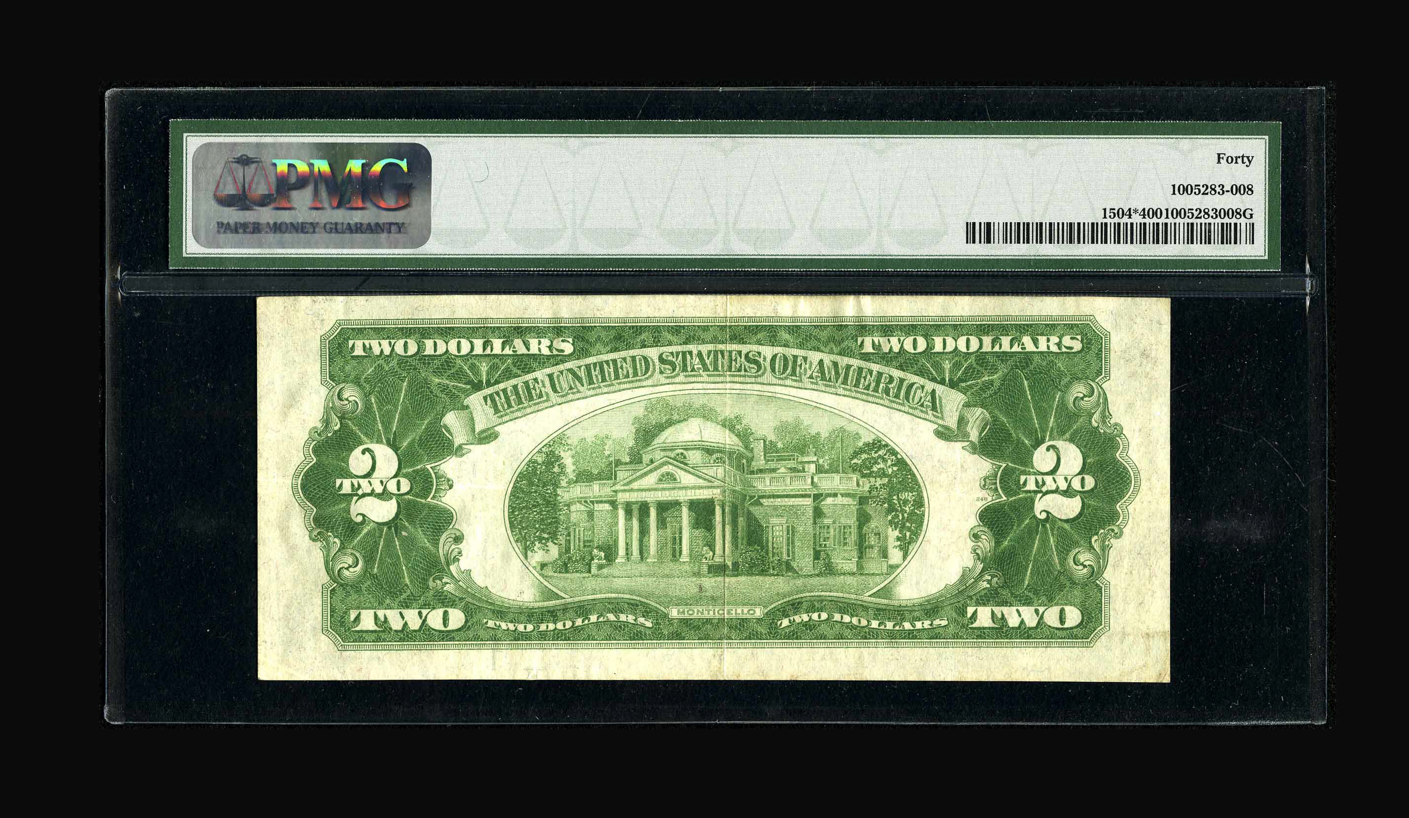 image for: Fr. 1504* $2 1928C Legal Tender Note. PMG Extremely Fine 40....