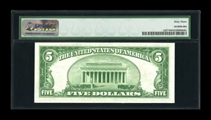 image for: Fr. 1527* $5 1928B Legal Tender Note. PMG Choice Uncirculated 63.