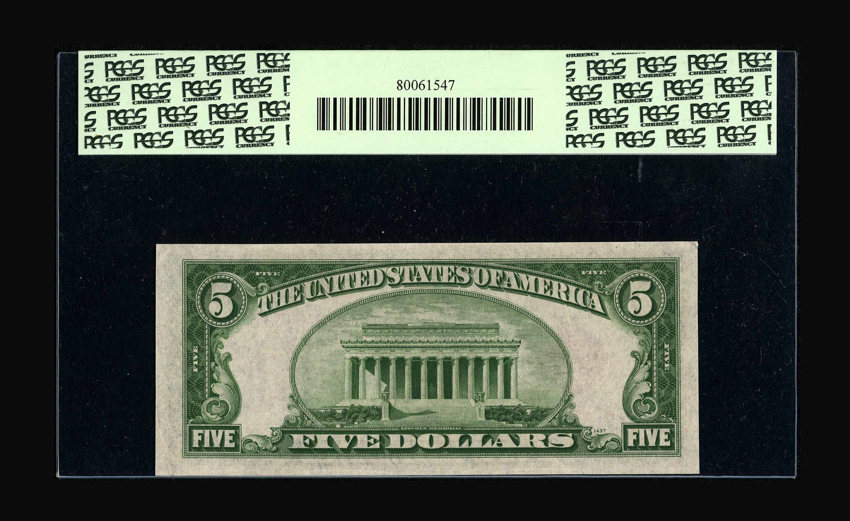 image for: Fr. 1528* $5 1928C Legal Tender Note. PCGS Choice About New 58.