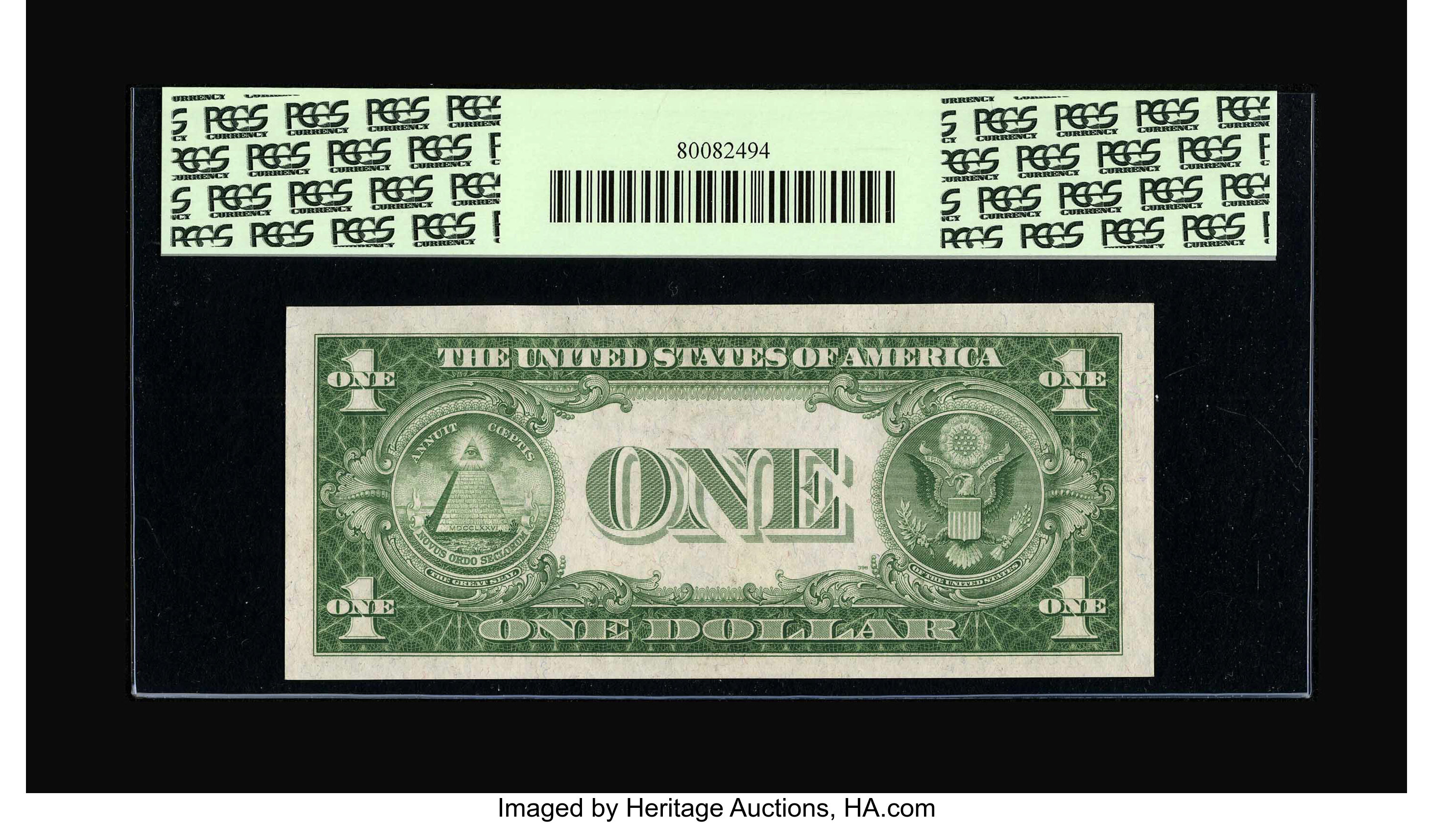 image for: Fr. 1607* $1 1935 Silver Certificate. PCGS Gem New 66PPQ....