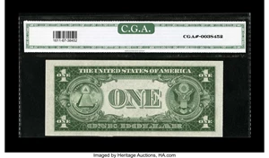 image for: Fr. 1611* $1 1935B Silver Certificate. CGA Gem Uncirculated 67....
