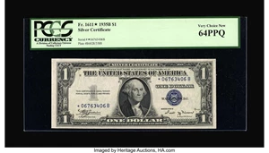 image for: Fr. 1611* $1 1935B Silver Certificate. PCGS Very Choice New 64PPQ....