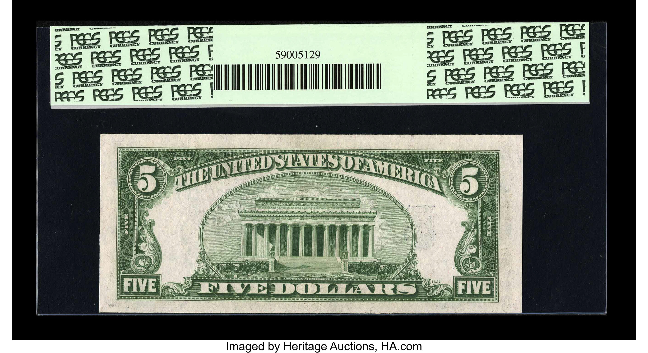 image for: Fr. 1652* $5 1934B Silver Certificate. PCGS Choice About New 58PPQ....