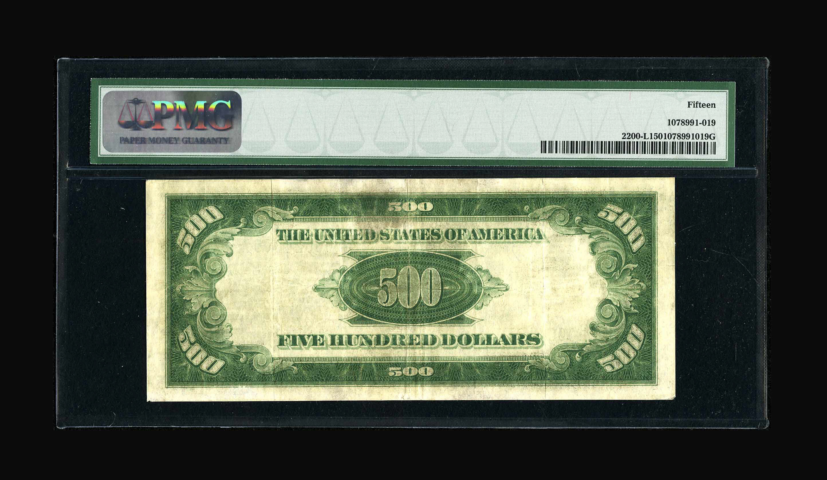 image for: Fr. 2200-L $500 1928 Federal Reserve Note. PMG Choice Fine 15....