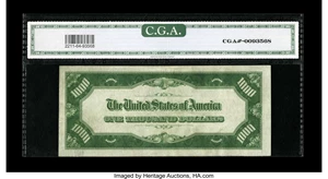 image for: Fr. 2211-H $1000 1934 Light Green Seal Federal Reserve Note. CGA Choice Uncirculated 64....