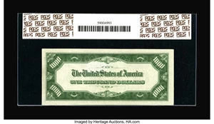 image for: Fr. 2212-J $1000 1934A Federal Reserve Note. PCGS Apparent Choice About New 58....