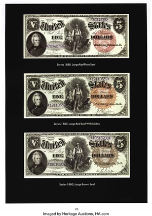 image for: Fr. 74 $5 1880 Legal Tender PMG Gem Uncirculated 65 EPQ....