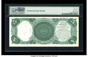 image for: Fr. 81 $5 1880 Legal Tender PMG Gem Uncirculated 65 EPQ.