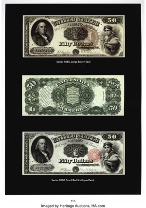 image for: Fr. 161 $50 1880 Legal Tender PMG Choice Uncirculated 64....