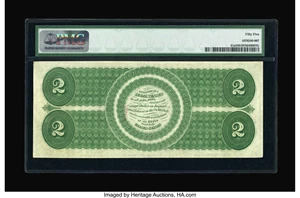 image for: Fr. 41a $2 1862 Legal Tender PMG About Uncirculated 55.