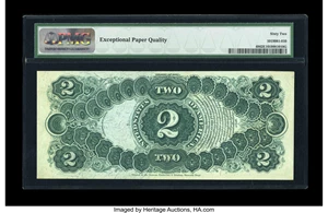 image for: Fr. 48 $2 1878 Legal Tender PMG Uncirculated 62 EPQ.