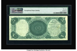 image for: Fr. 71 $5 1880 Legal Tender PMG Choice About Unc 58 EPQ.