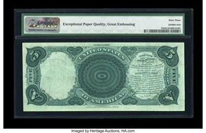 image for: Fr. 73 $5 1880 Legal Tender PMG Choice Uncirculated 63 EPQ.