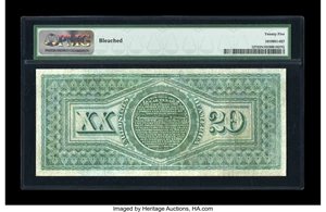 image for: Fr. 127 $20 1869 Legal Tender PMG Very Fine 25 Net.