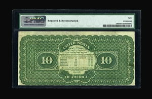 image for: Fr. 190b $10 1864 Compound Interest Treasury Note PMG Very Good 8 Net....