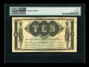 image for: Fr. 214 $10 1879 Refunding Certificate PMG Choice Fine 15 Net....