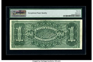 image for: Fr. 216 $1 1886 Silver Certificate PMG About Uncirculated 55 EPQ.