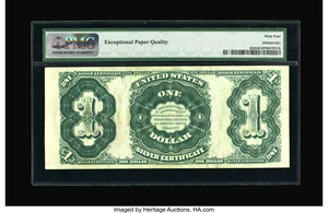 image for: Fr. 222 $1 1891 Silver Certificate PMG Choice Uncirculated 64 EPQ.