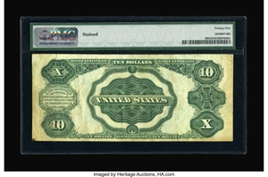 image for: Fr. 300 $10 1891 Silver Certificate PMG Very Fine 25....