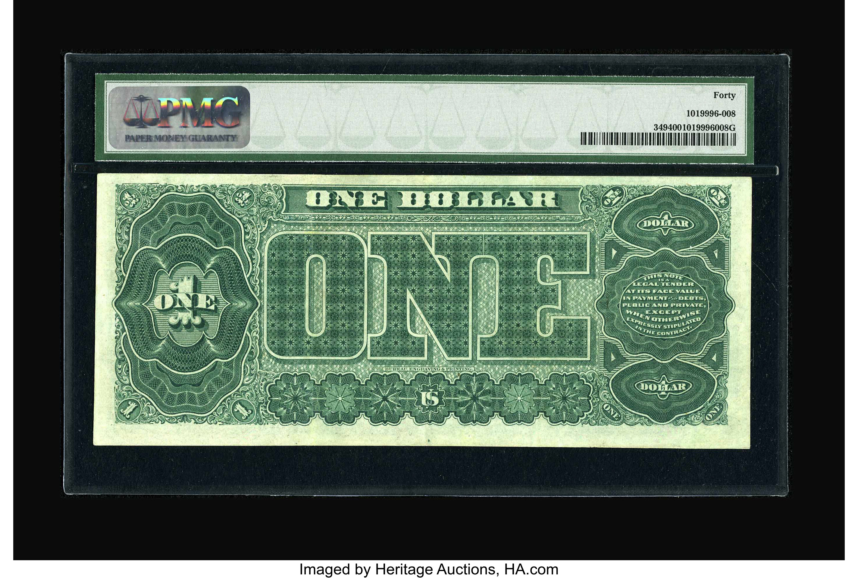 image for: Fr. 349 $1 1890 Treasury Note PMG Extremely Fine 40....