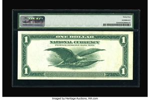 image for: Fr. 734 $1 1918 Federal Reserve Bank Note PMG Choice Extremely Fine 45.