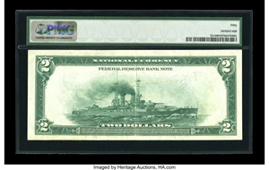 image for: Fr. 751 $2 1918 Federal Reserve Bank Note PMG About Uncirculated 50....