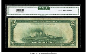 image for: Fr. 751 $2 1918 Federal Reserve Bank Note CGA Very Fine 25....