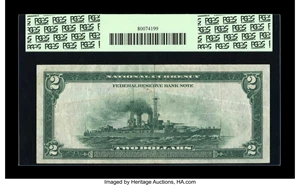 image for: Fr. 775 $2 1918 Federal Reserve Bank Note PCGS Very Fine 35PPQ....