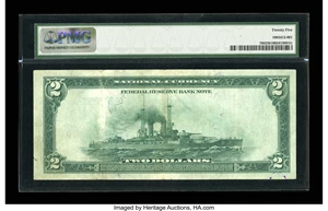 image for: Fr. 780 $2 1918 Federal Reserve Bank Note PMG Very Fine 25.