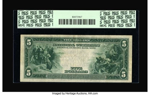 image for: Fr. 782 $5 1918 Federal Reserve Bank Note PCGS Very Fine 30....