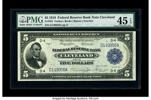 image for: Fr. 785 $5 1918 Federal Reserve Bank Note PMG Choice Extremely Fine 45 EPQ....