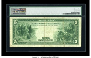 image for: Fr. 785 $5 1918 Federal Reserve Bank Note PMG Very Fine 25.