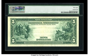 image for: Fr. 794 $5 1918 Federal Reserve Bank Note PMG Choice About Unc 58....