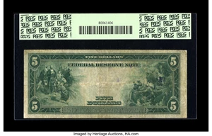 image for: Fr. 845 $5 1914 Federal Reserve Star Note PCGS Fine 12....