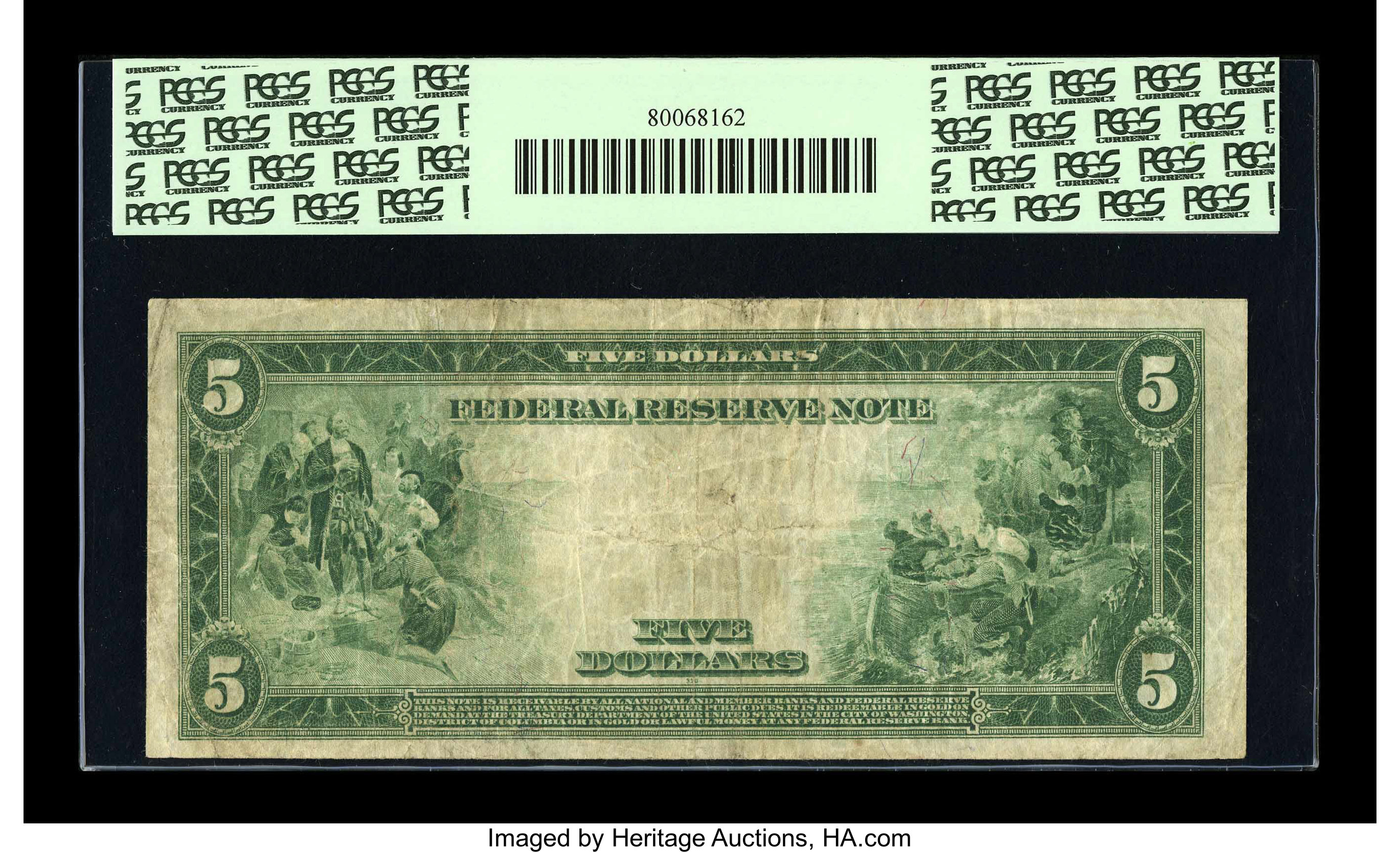 image for: Fr. 868 $5 1914 Federal Reserve Star Note PCGS Fine 15....