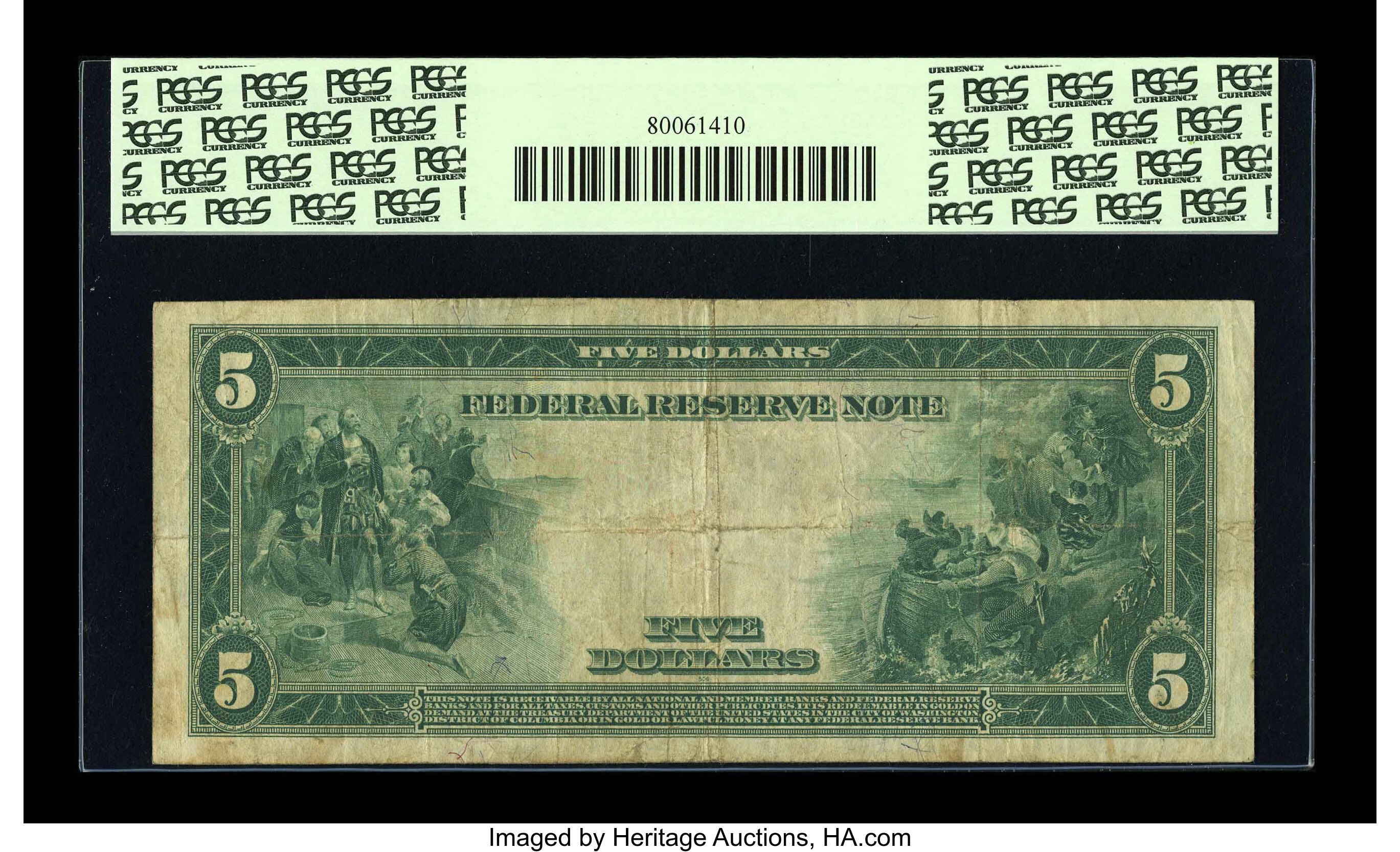 image for: Fr. 881 $5 1914 Federal Reserve Star Note PCGS Fine 15....