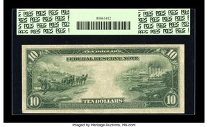 image for: Fr. 925 $10 1914 Federal Reserve Star Note PCGS Very Fine 25....