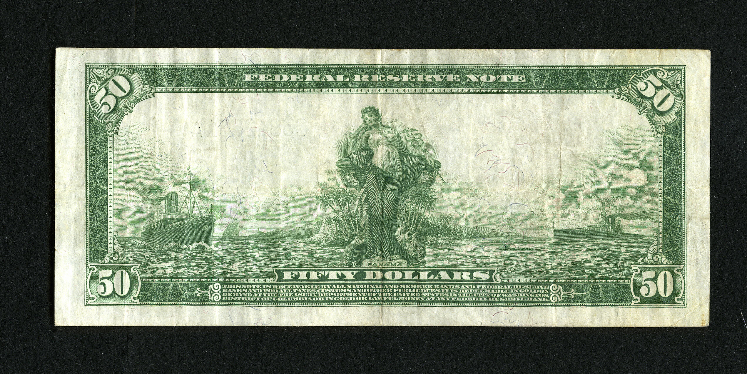 image for: Fr. 1051 $50 1914 Federal Reserve Note PMG Very Fine 25....