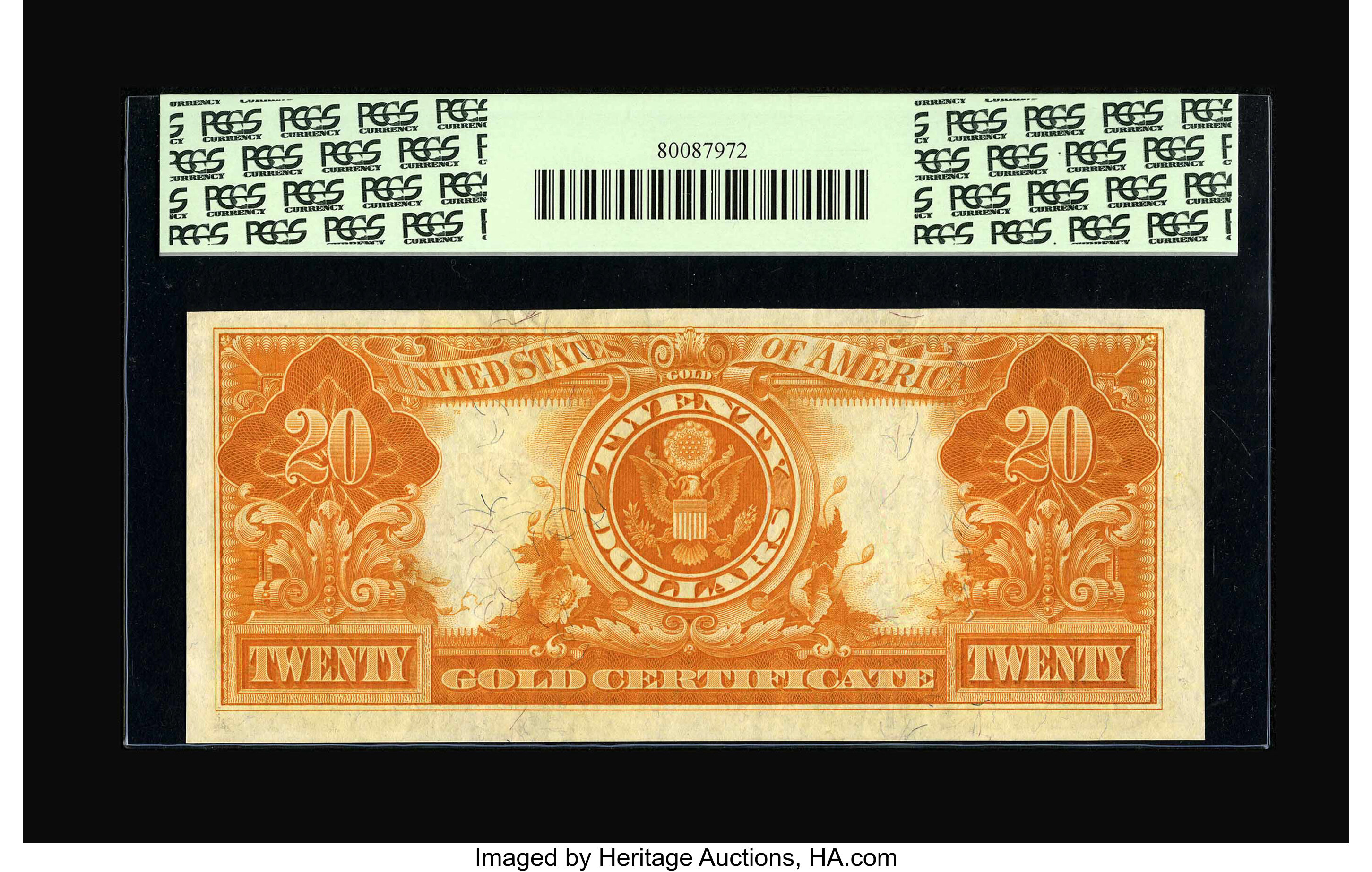 image for: Fr. 1185 $20 1906 Gold Certificate PCGS Choice About New 58.