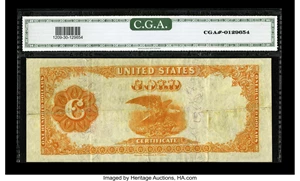 image for: Fr. 1209 $100 1882 Gold Certificate CGA Very Fine 30....