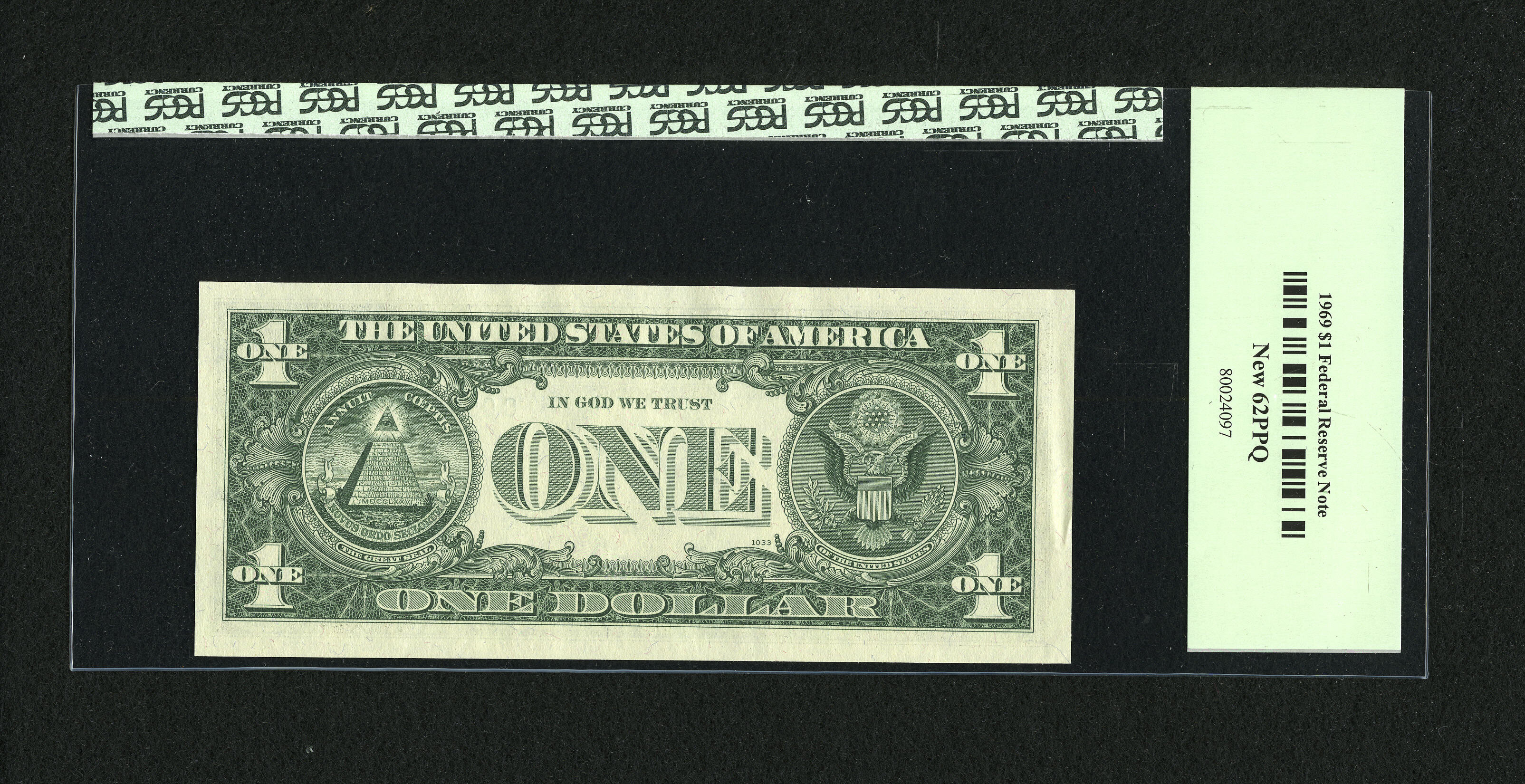 image for: Fr. 1903-C* $1 1969 Federal Reserve Star Note. PCGS New 62PPQ....