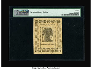 image for: Delaware January 1, 1776 4s PMG Gem Uncirculated 66 EPQ....