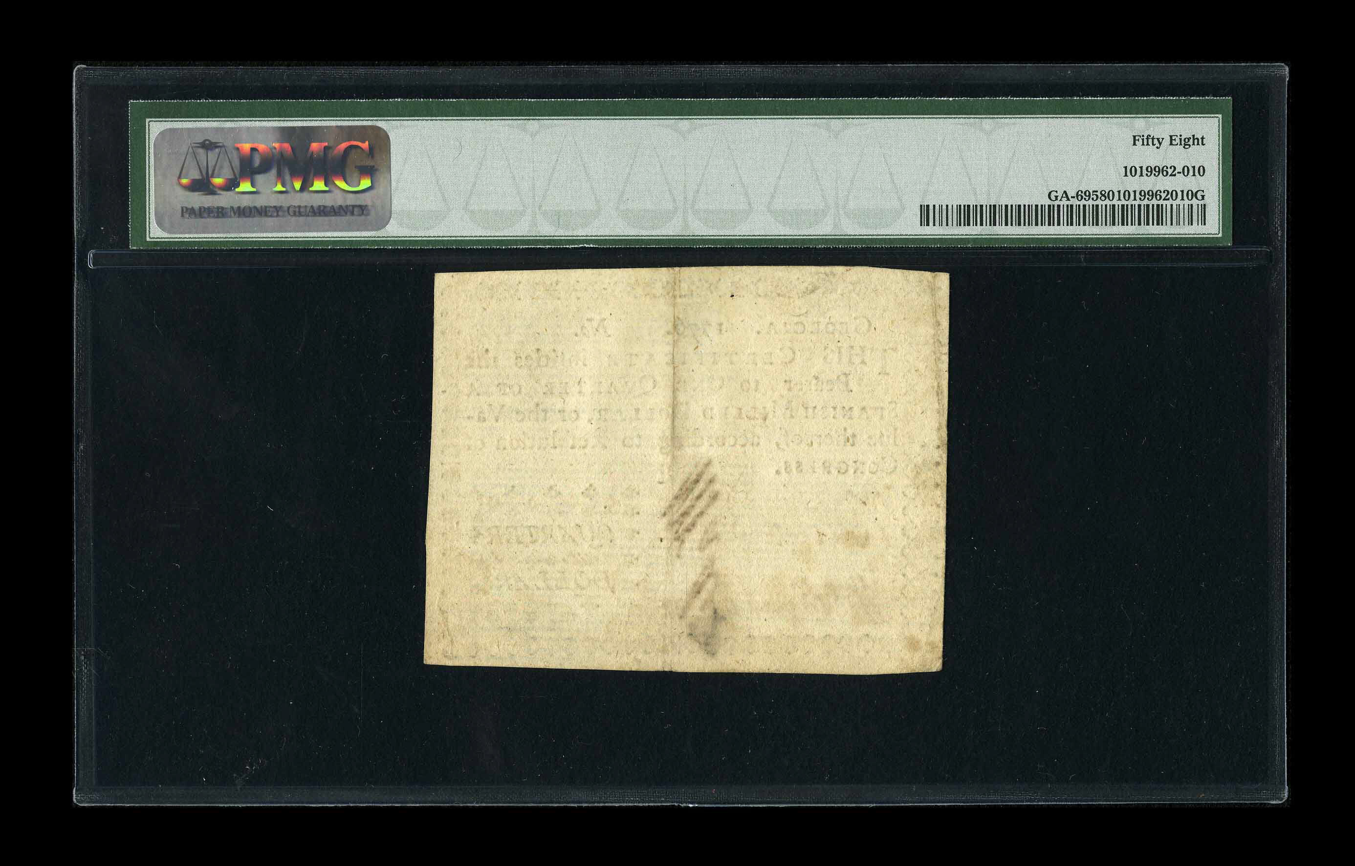 image for: Georgia 1776 $1/4 PMG Choice About Unc 58....