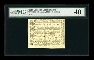 image for: North Carolina December, 1768 40s PMG Extremely Fine 40.