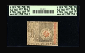 image for: Rhode Island July 2, 1780 $8 PCGS Choice New 63PPQ....